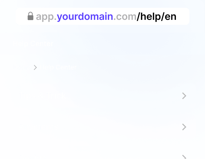 Branded help center