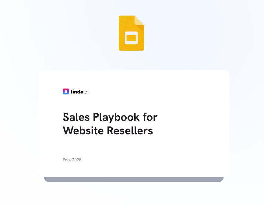 Sales playbook