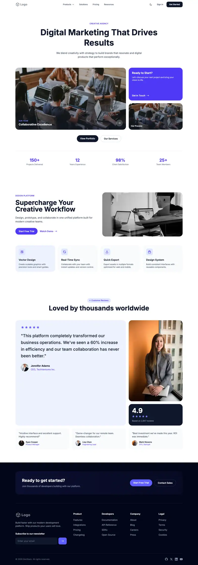 Digital Marketing Agency website template preview