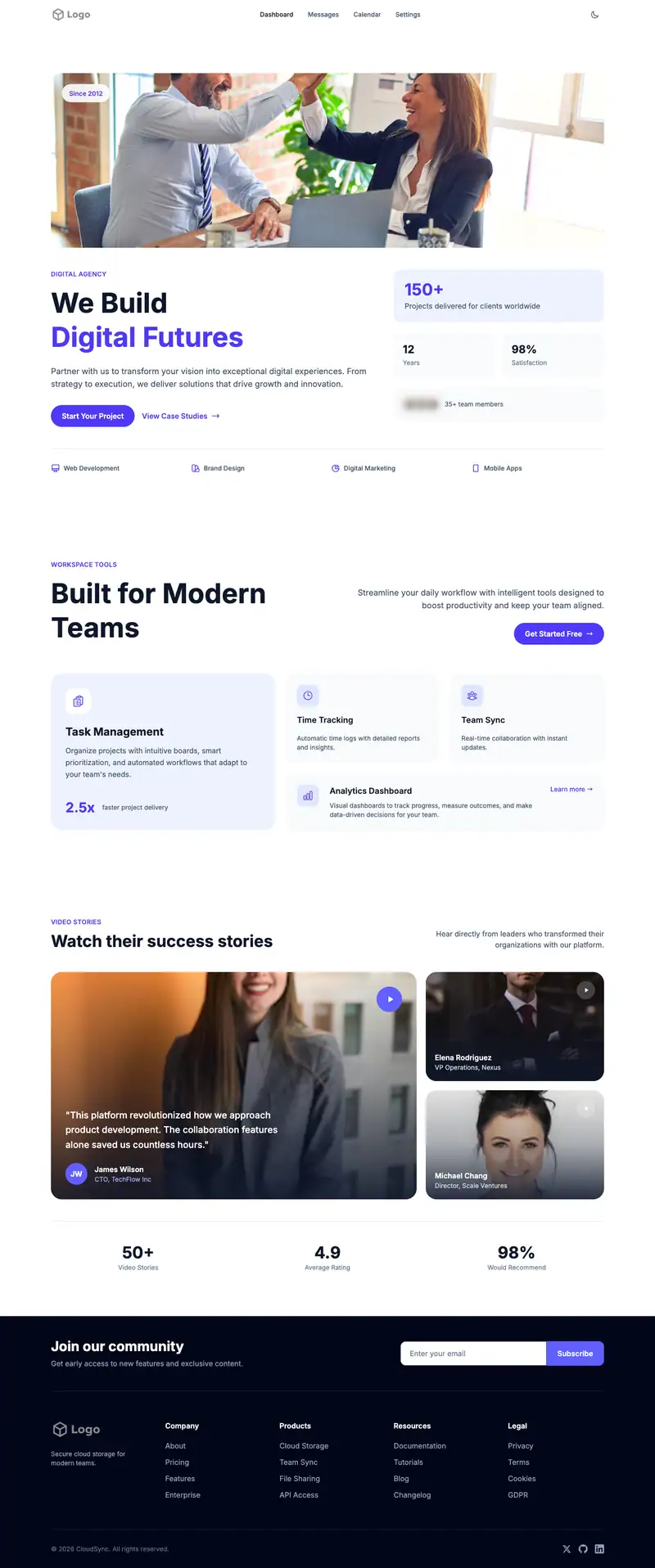 Creative Agency website template preview