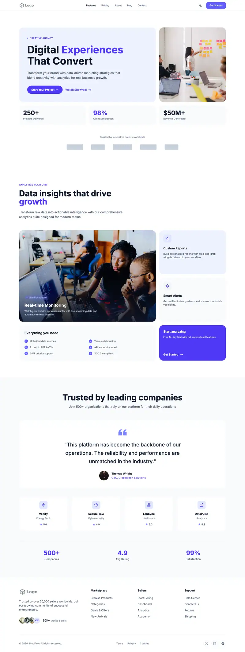 SEO Agency website template preview