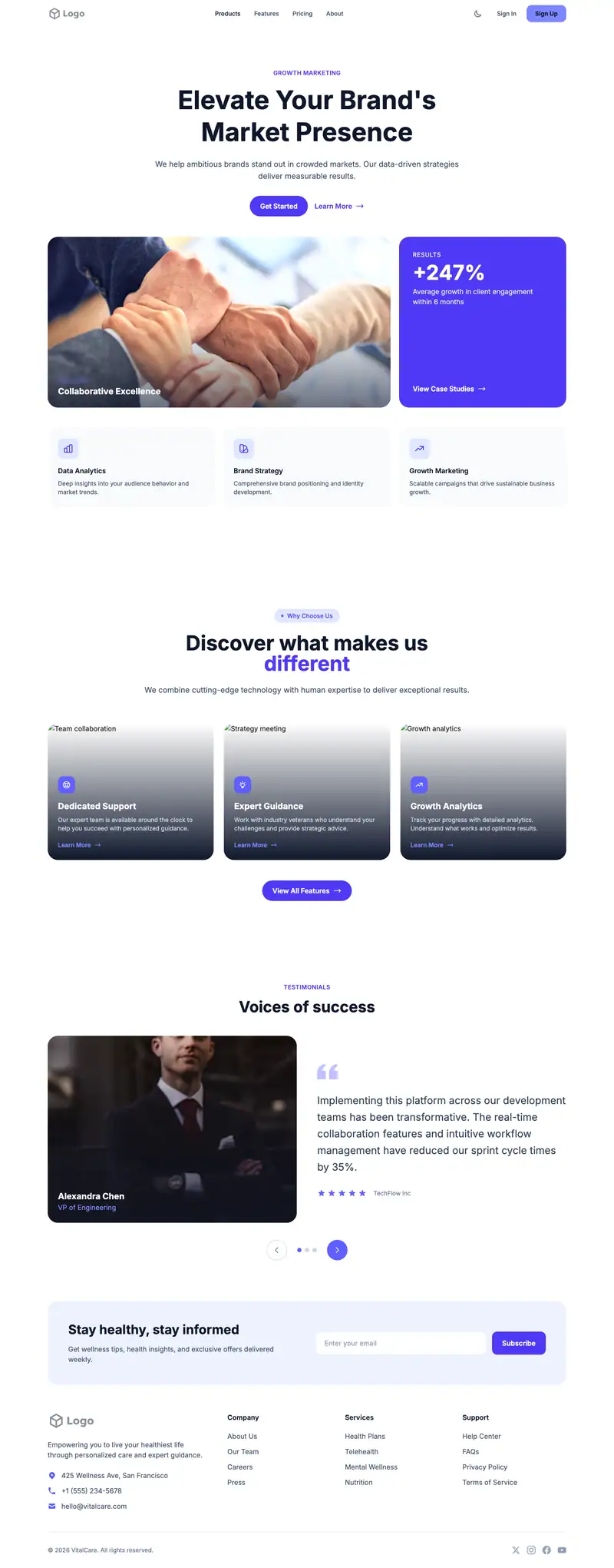 Brand Strategy Agency website template preview