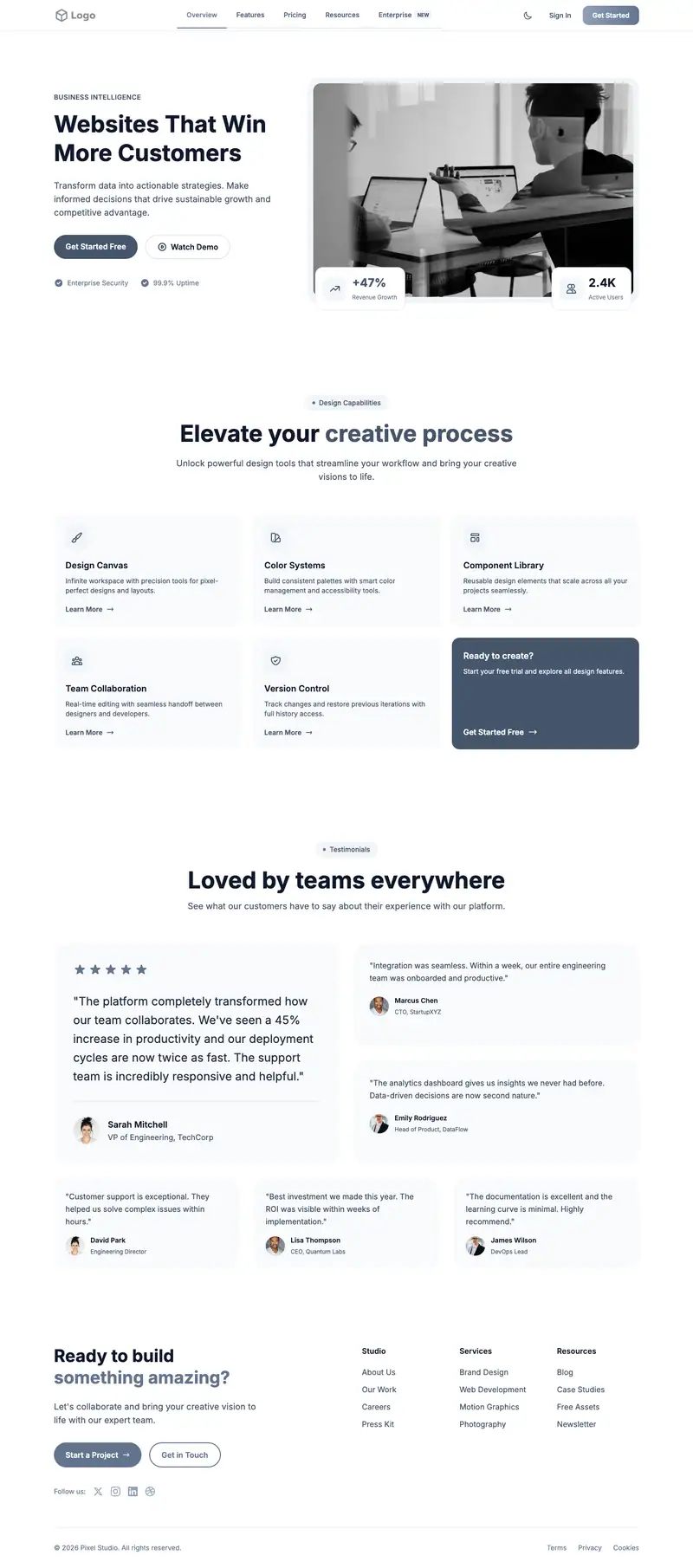 Web Design Agency website template preview