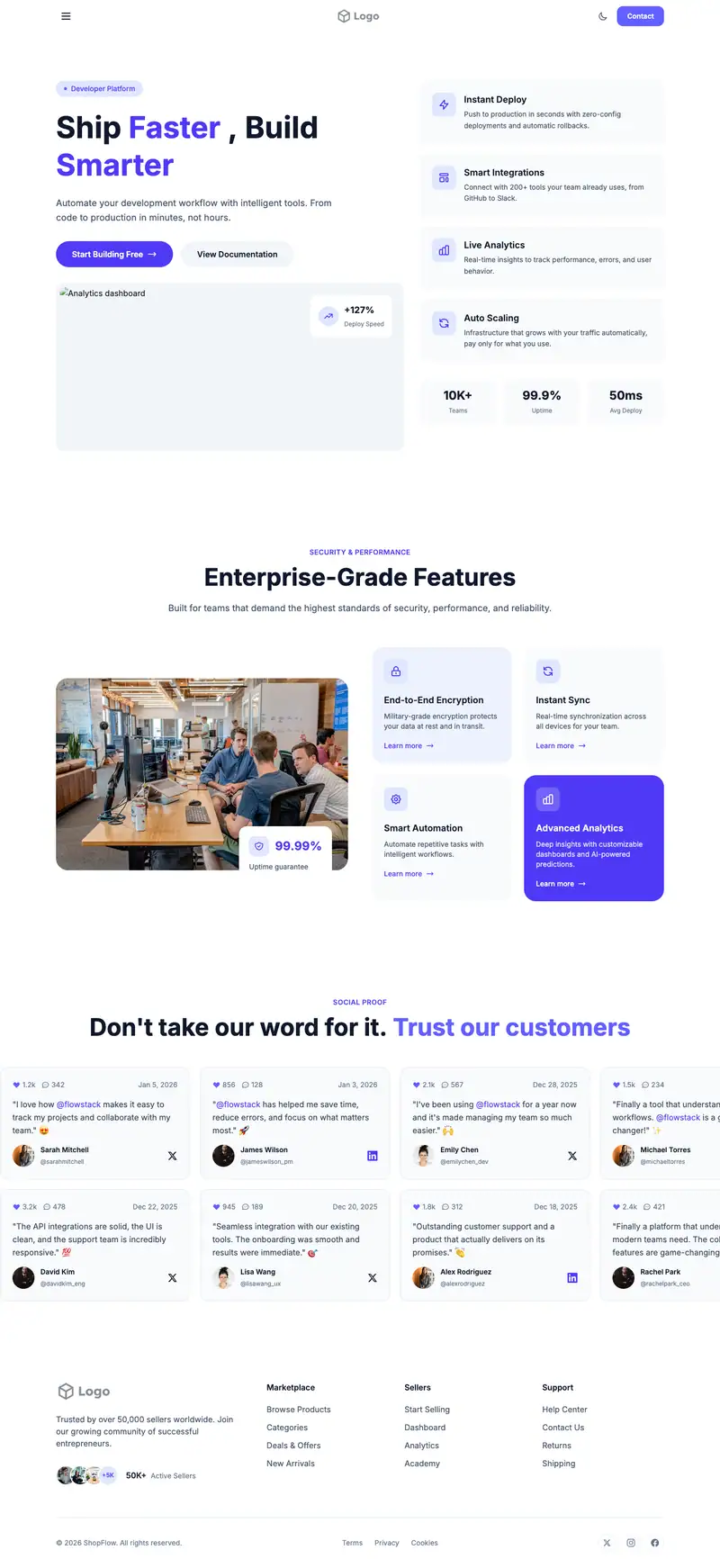 Management Consulting website template preview