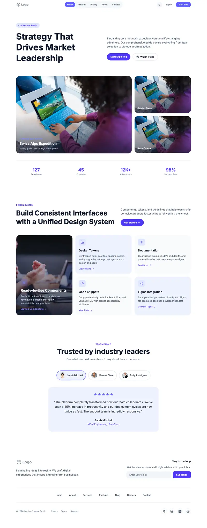 Strategy Consulting website template preview