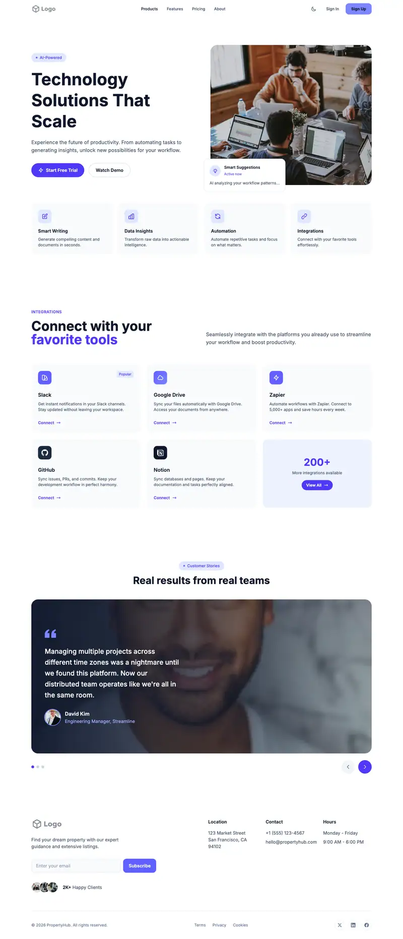 IT Consulting website template preview