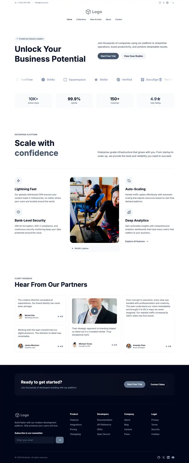 Business Coaching website template preview