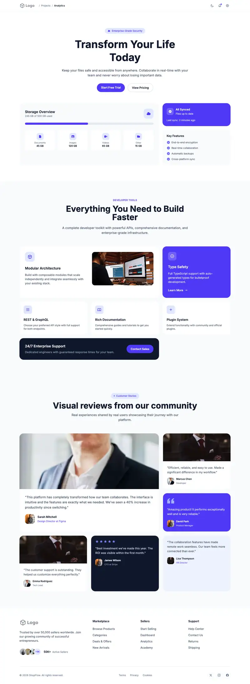 Life Coaching website template preview
