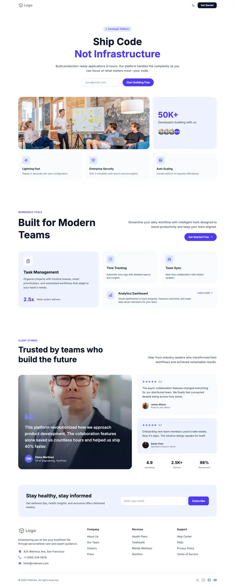 Ad Agency website template preview