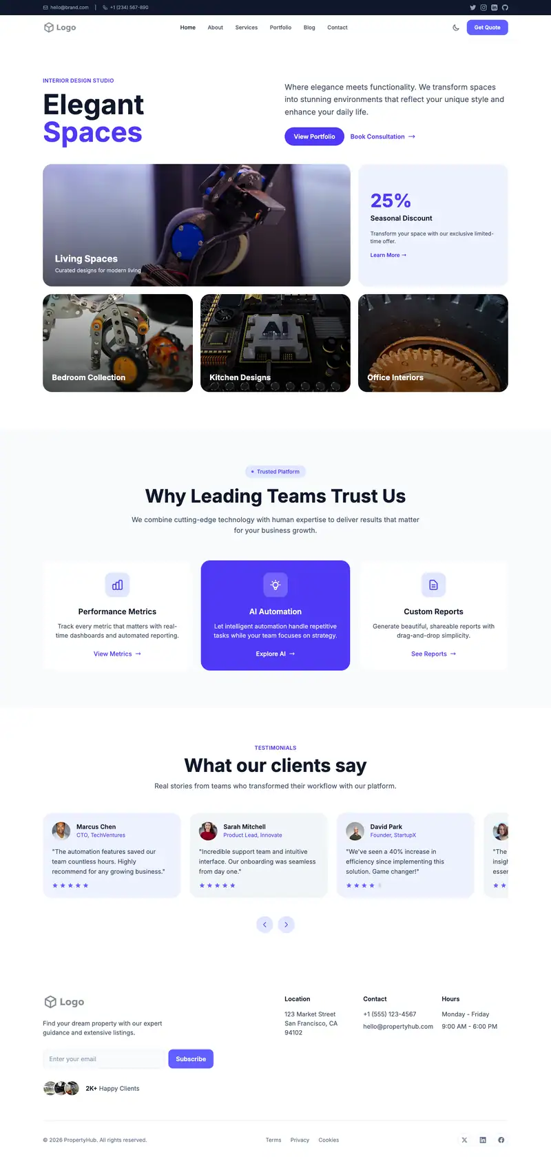 Brake Service website template preview