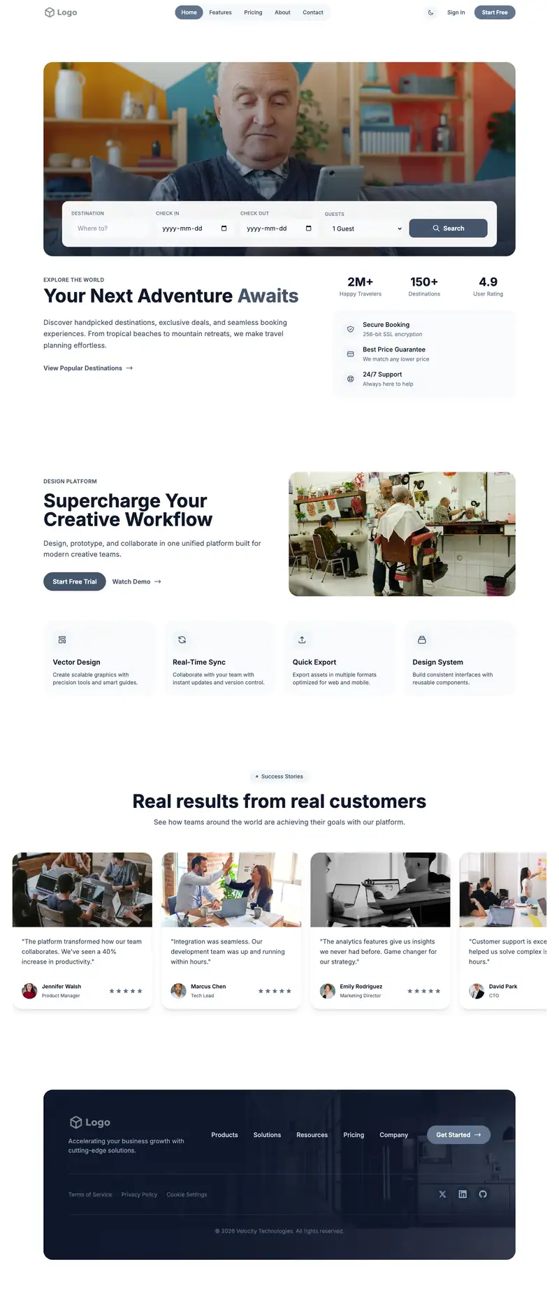 Tire Shop website template preview