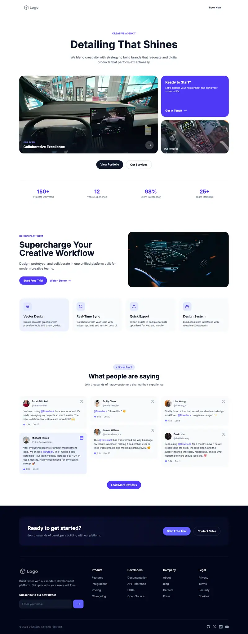 Car Detailing website template preview