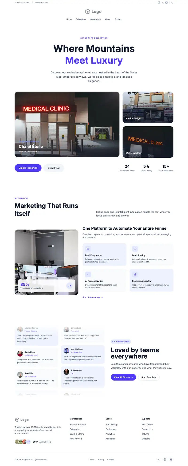 Car Rental website template preview