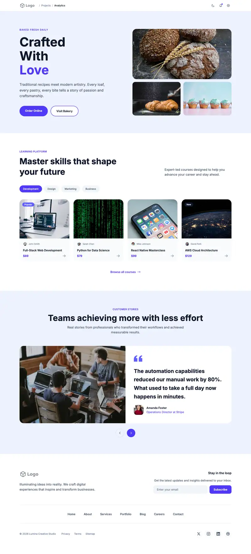 Motorcycle Dealer website template preview