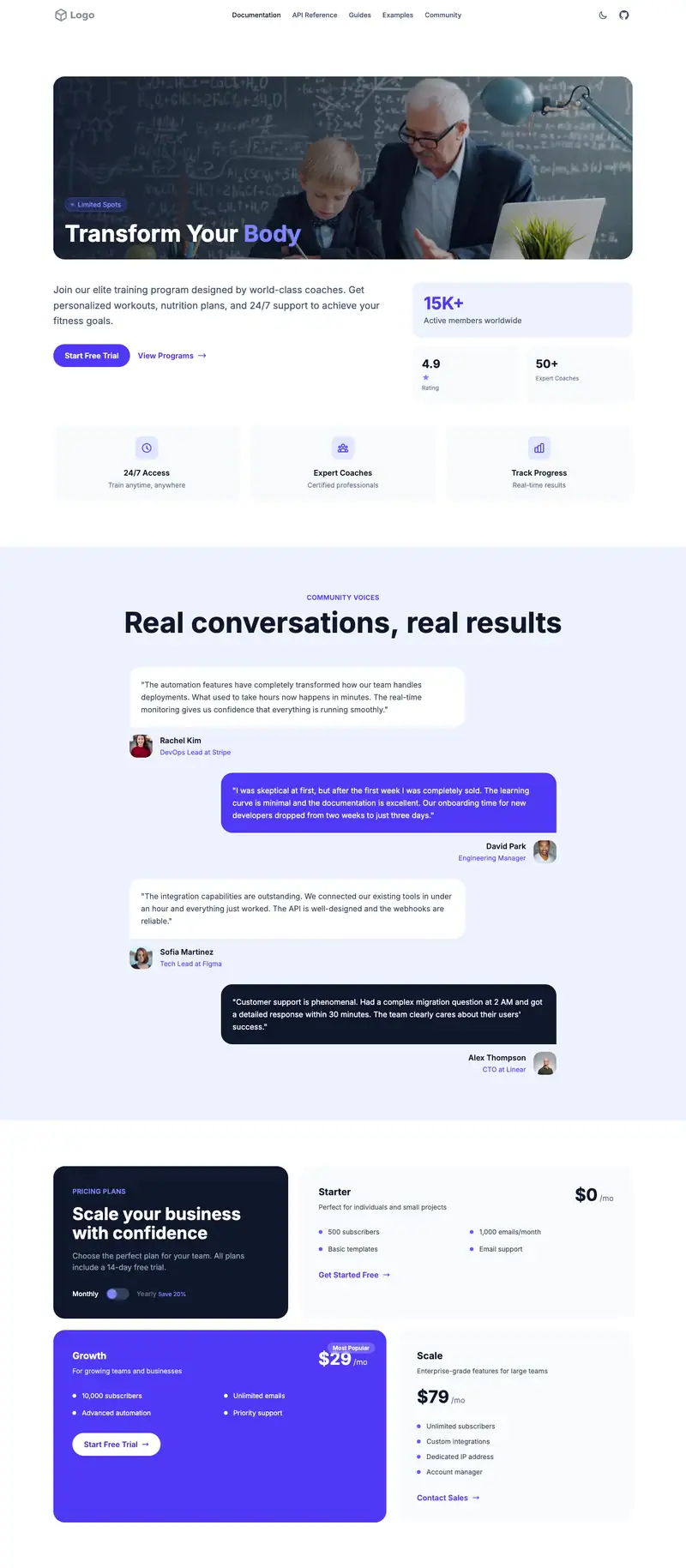 Kids Tutoring website template preview
