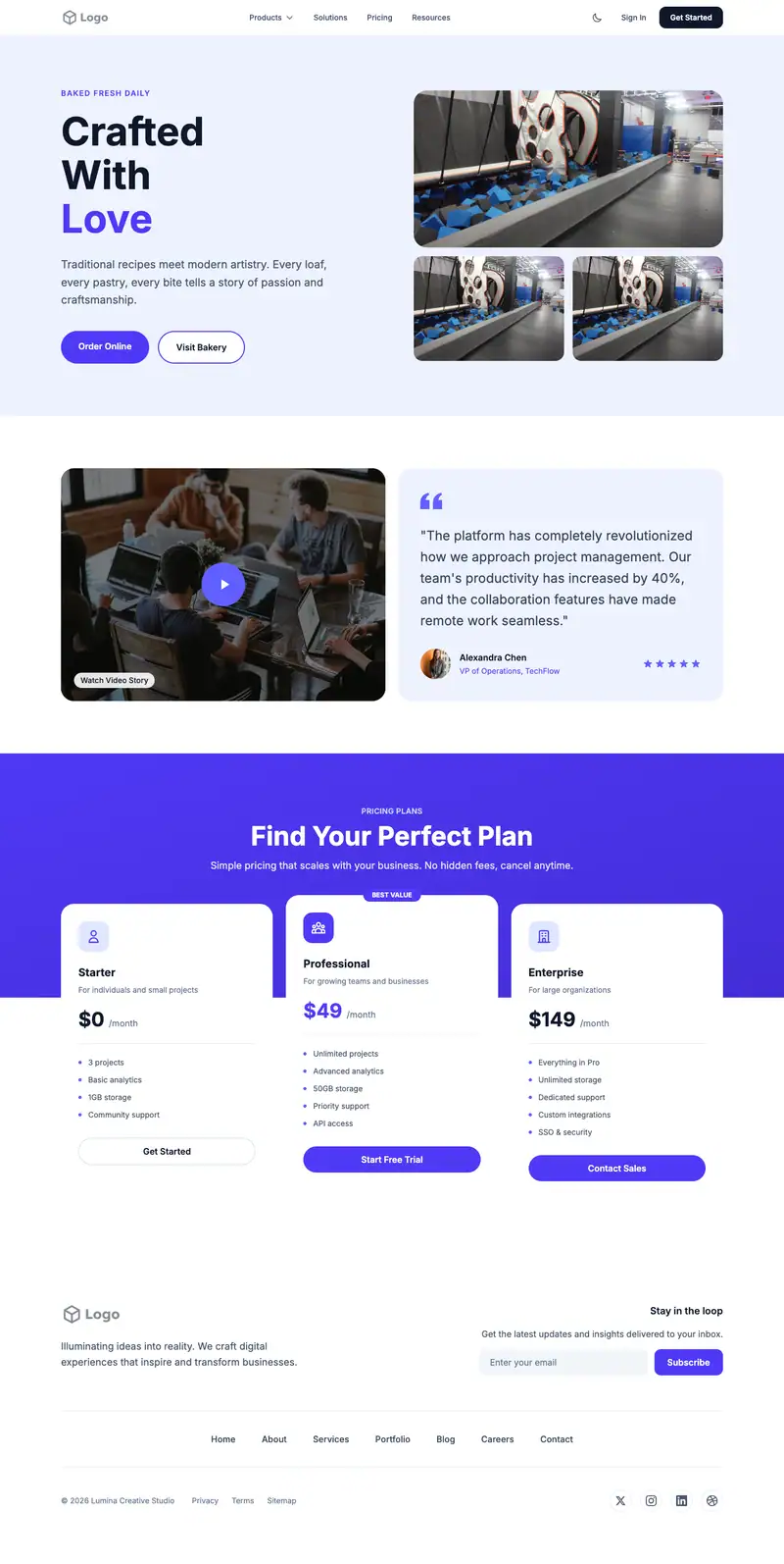 Indoor Playground website template preview