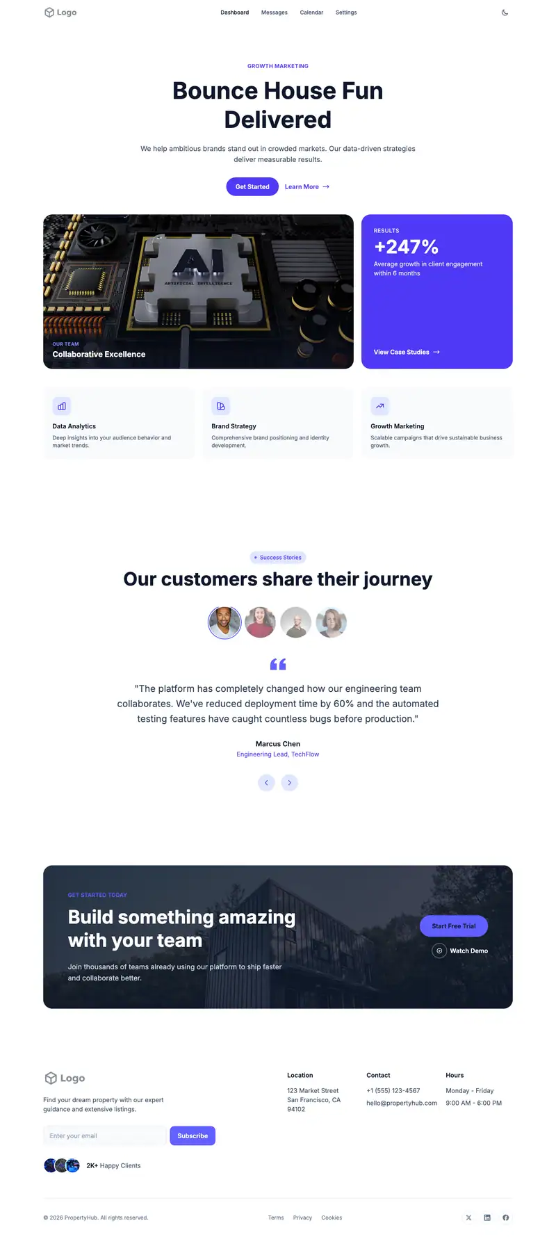 Bounce House Rental website template preview