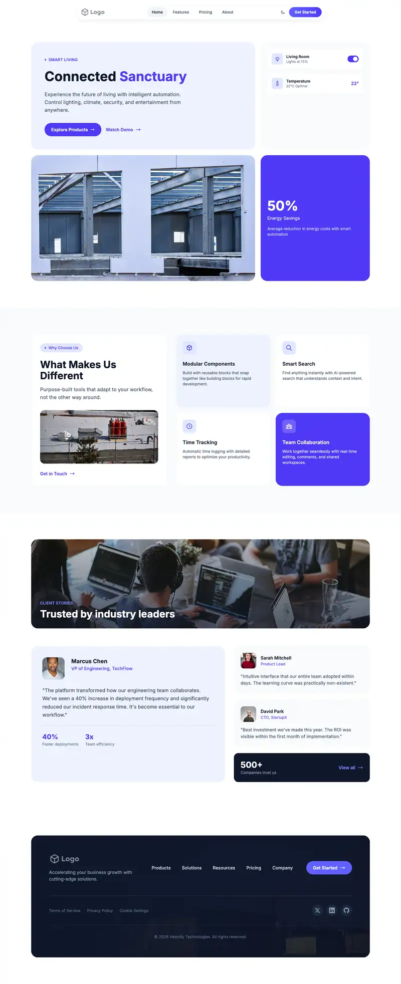 Industrial Construction website template preview