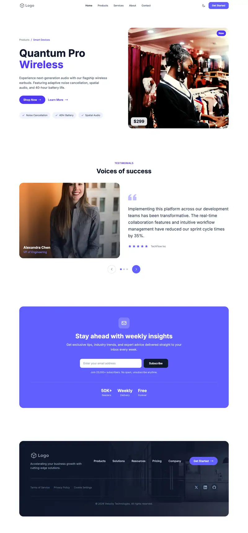 Fashion Boutique website template preview