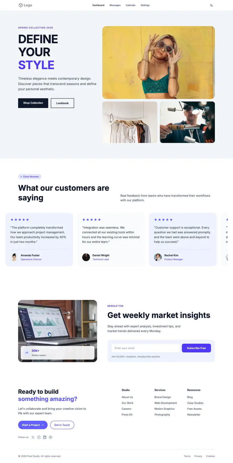 Streetwear Brand website template preview