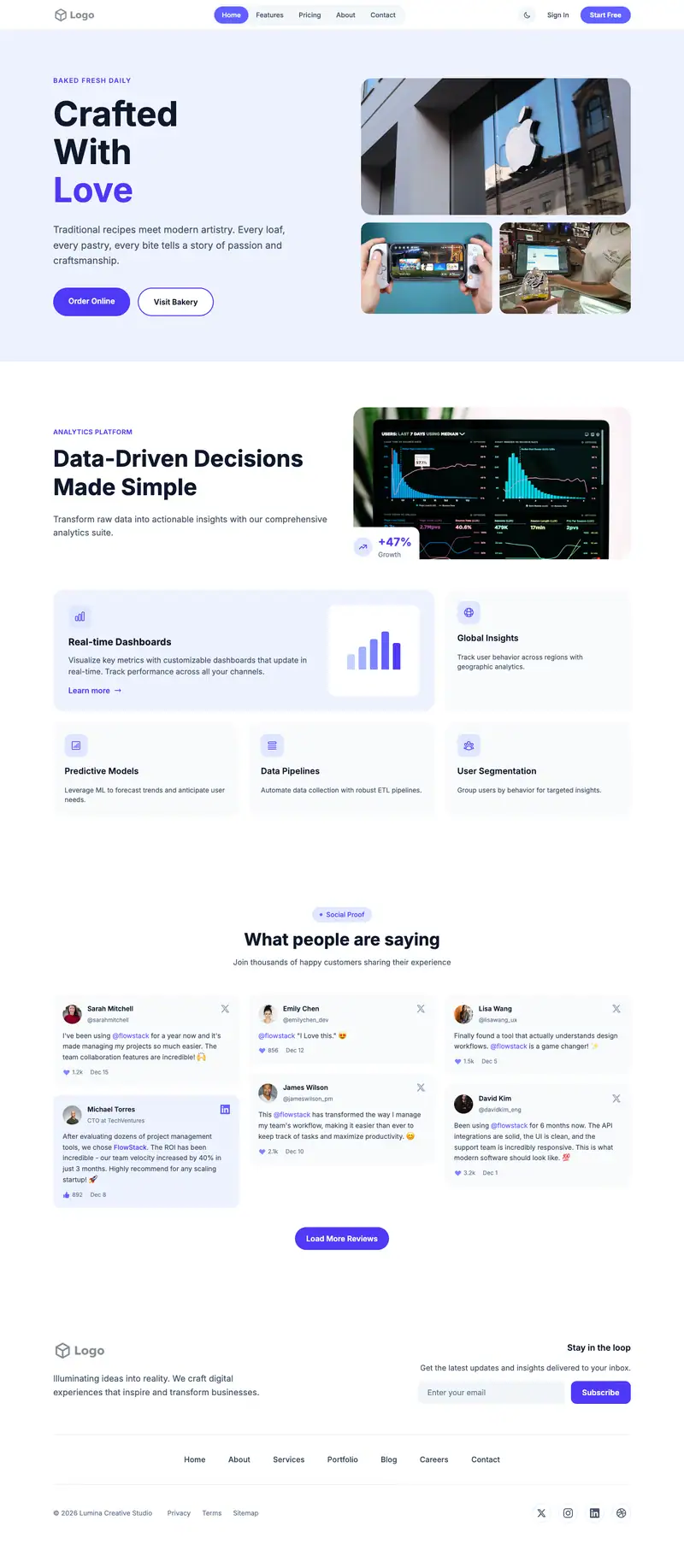Tech Gadgets Store website template preview