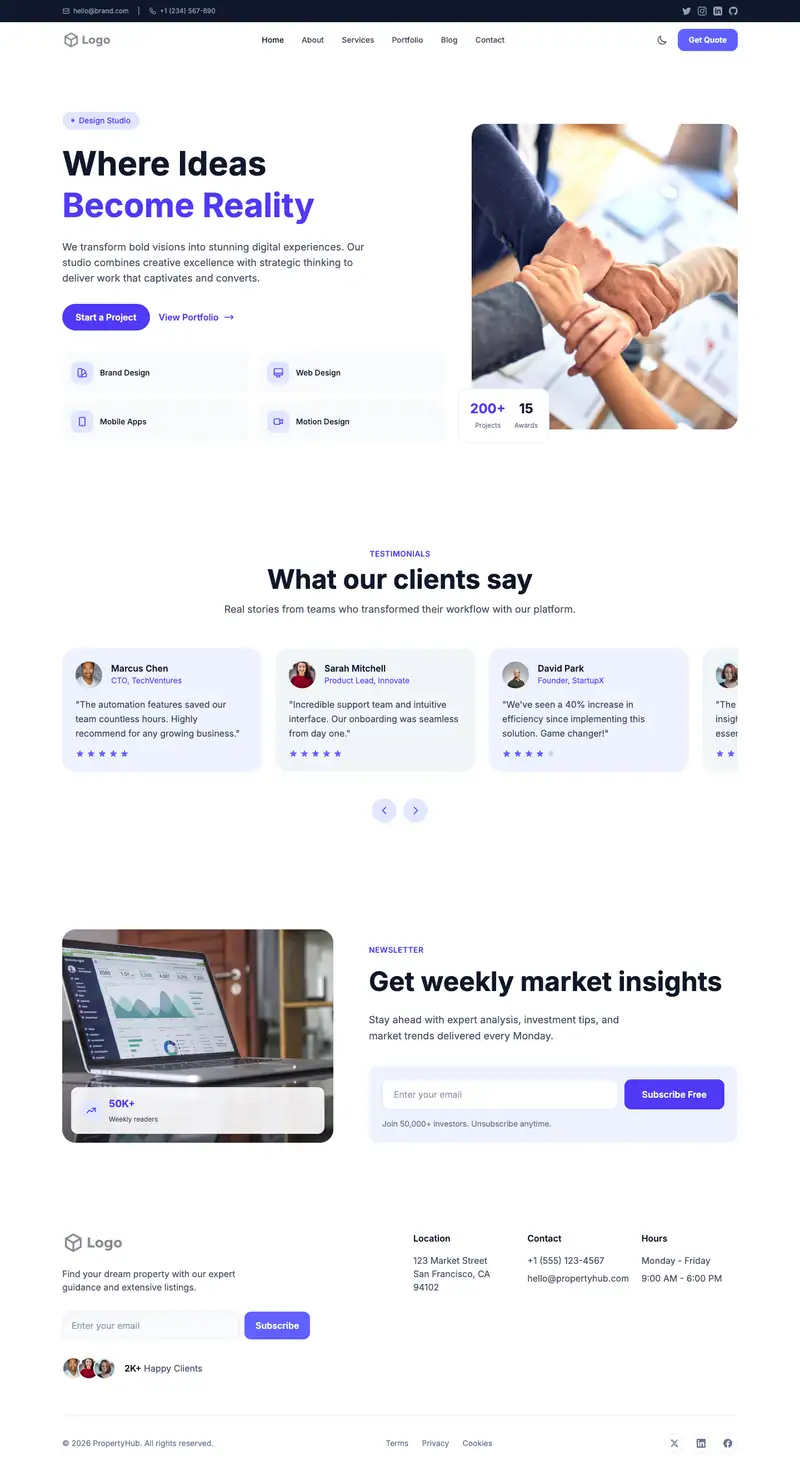 Meal Kit Delivery website template preview