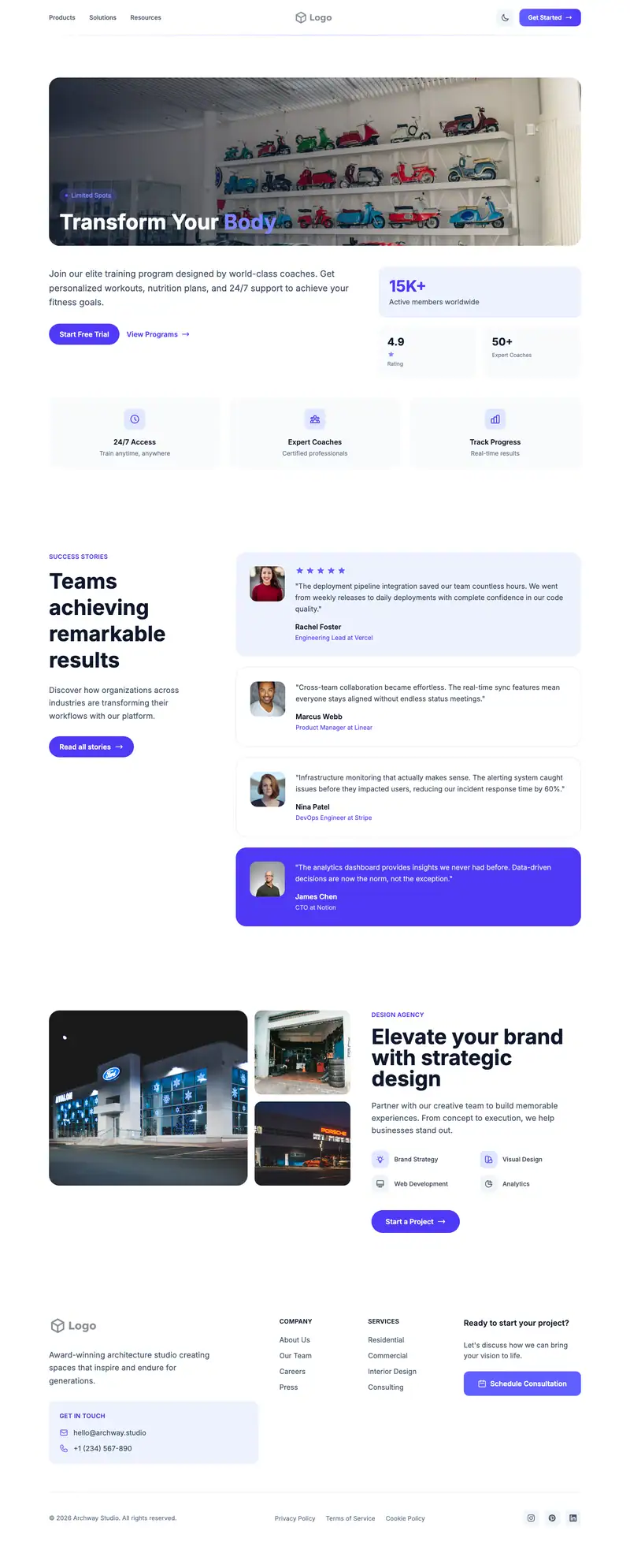Auto Parts Store website template preview