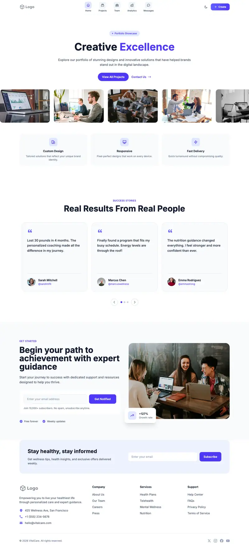 Gift Shop website template preview