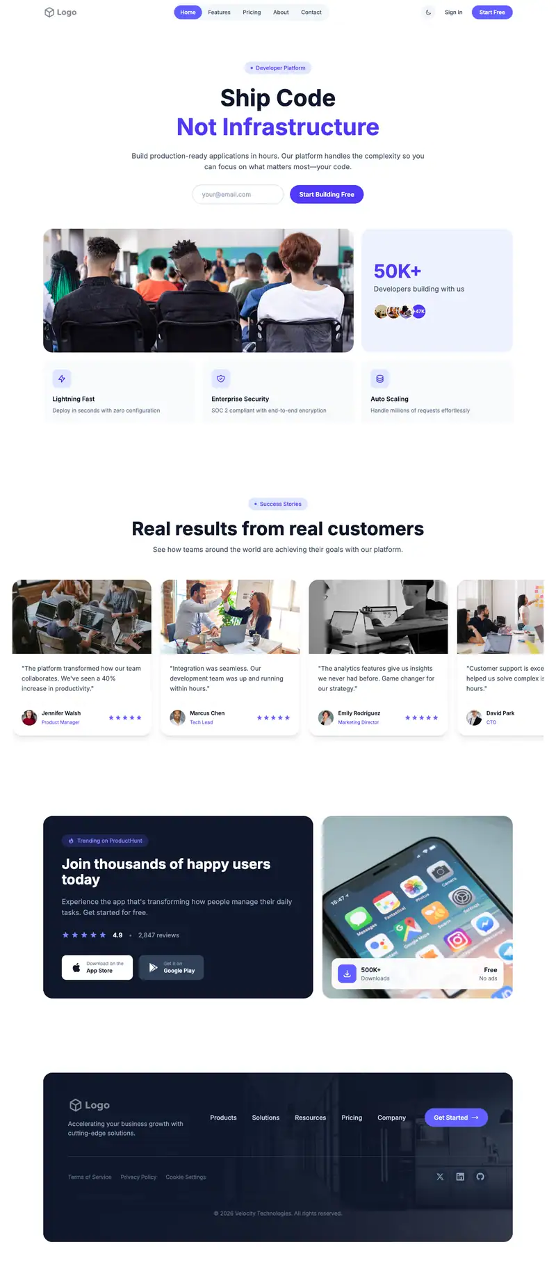 International School website template preview