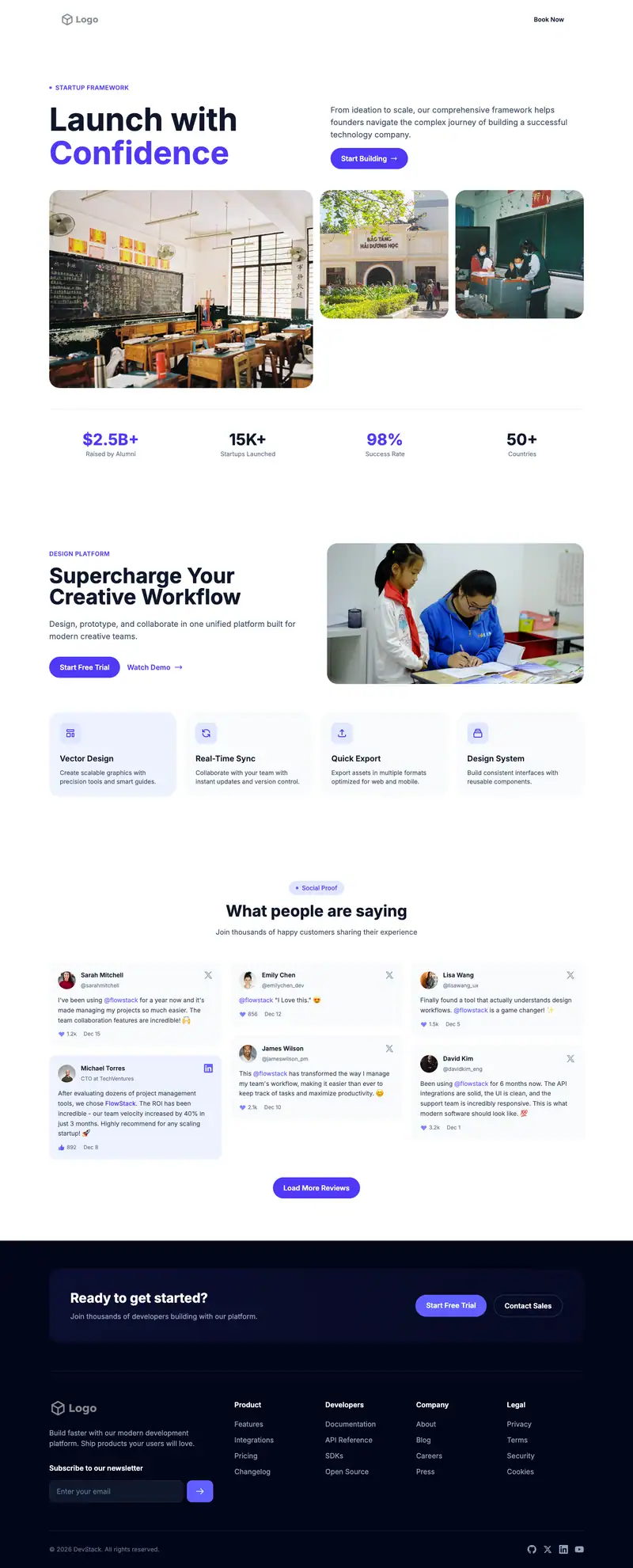 Tutoring Center website template preview