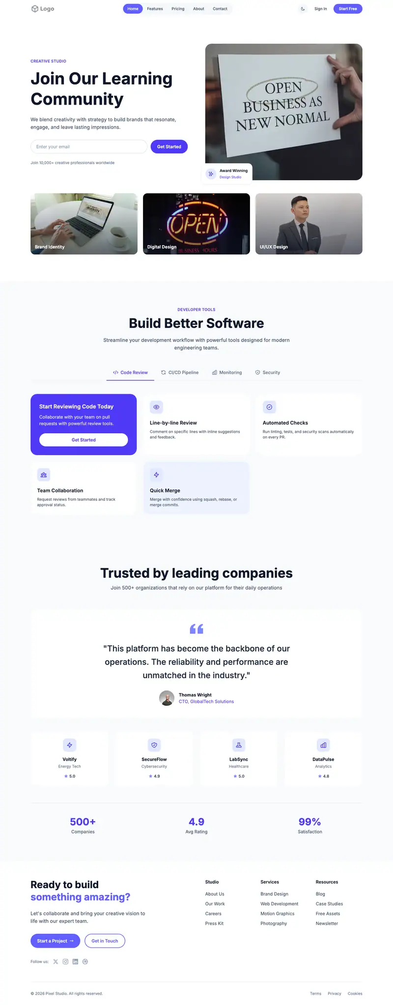 Membership Site website template preview