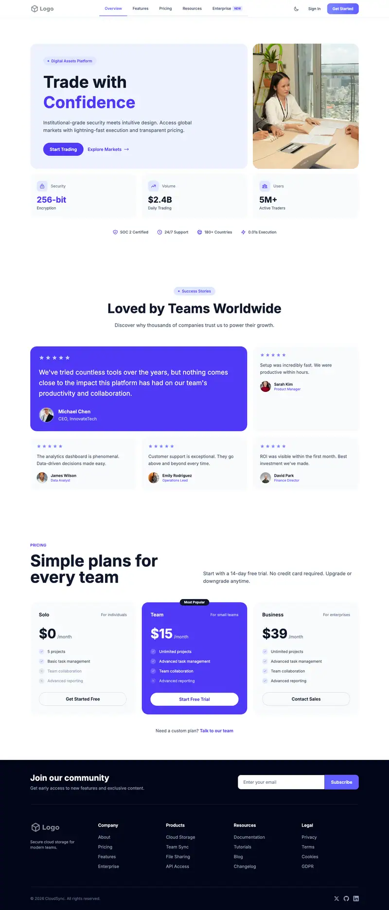 Certification Program website template preview