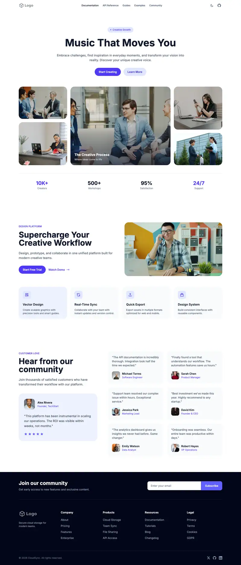 DJ Service website template preview