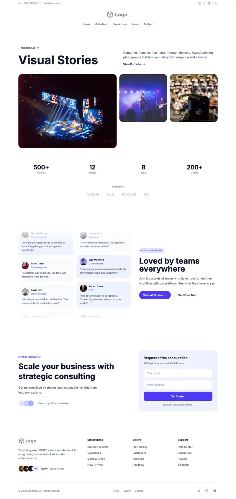 Live Band Musician website template preview