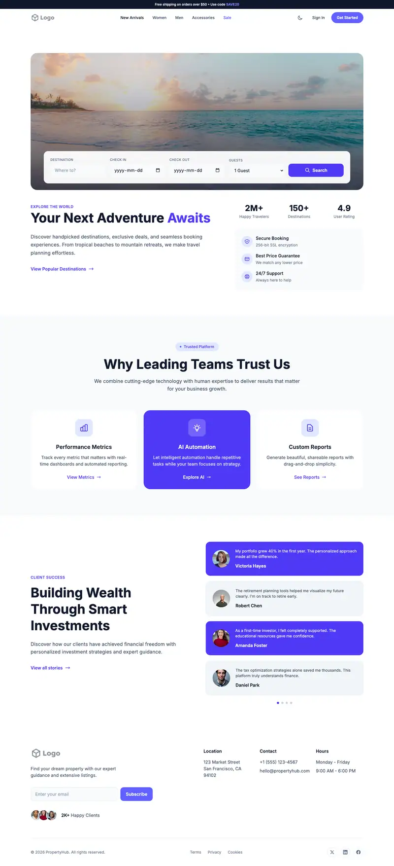 Kids Entertainer website template preview