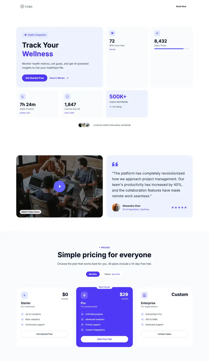 Crossfit Box website template preview
