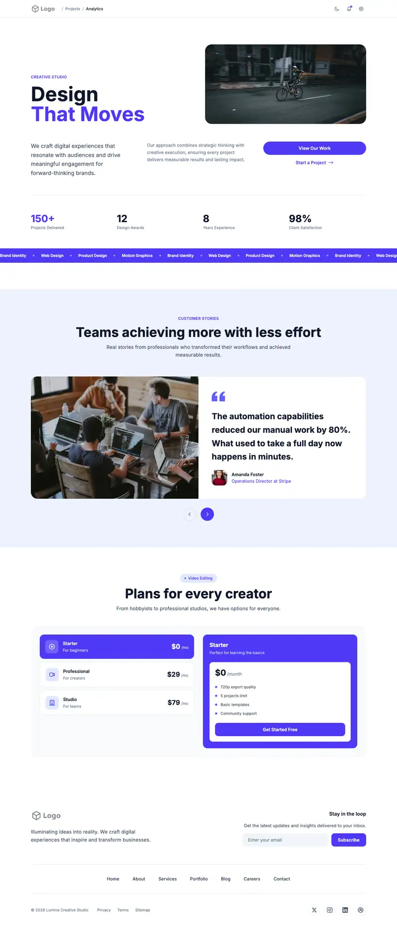 Spin Cycling Studio website template preview