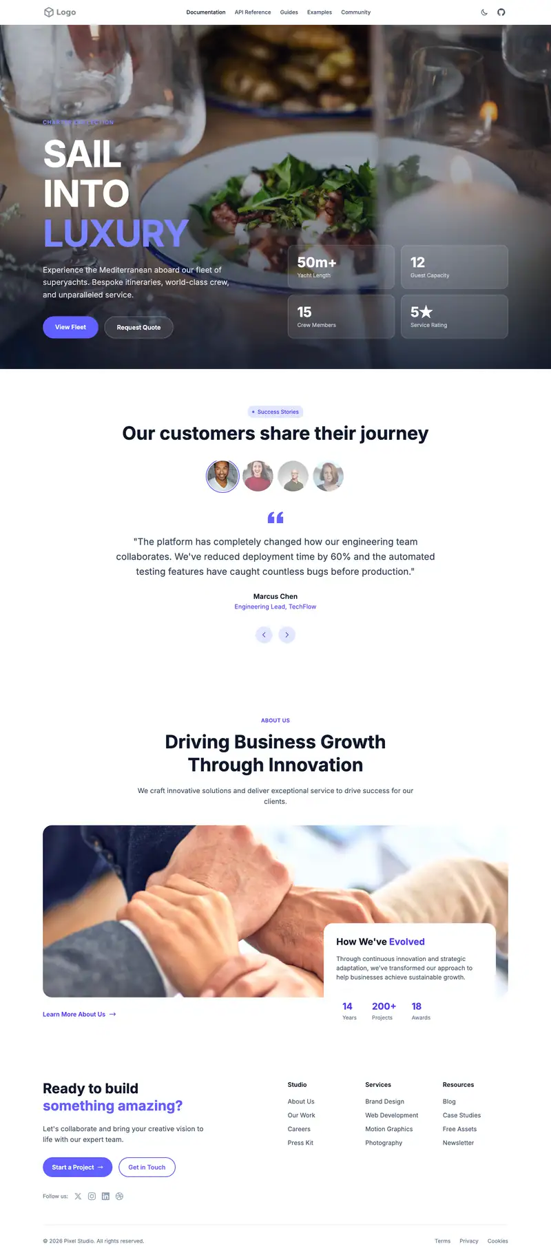 Seafood Restaurant website template preview