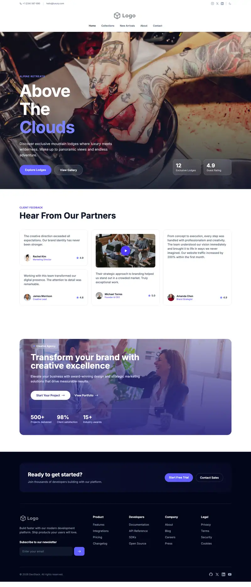 Vegan Restaurant website template preview