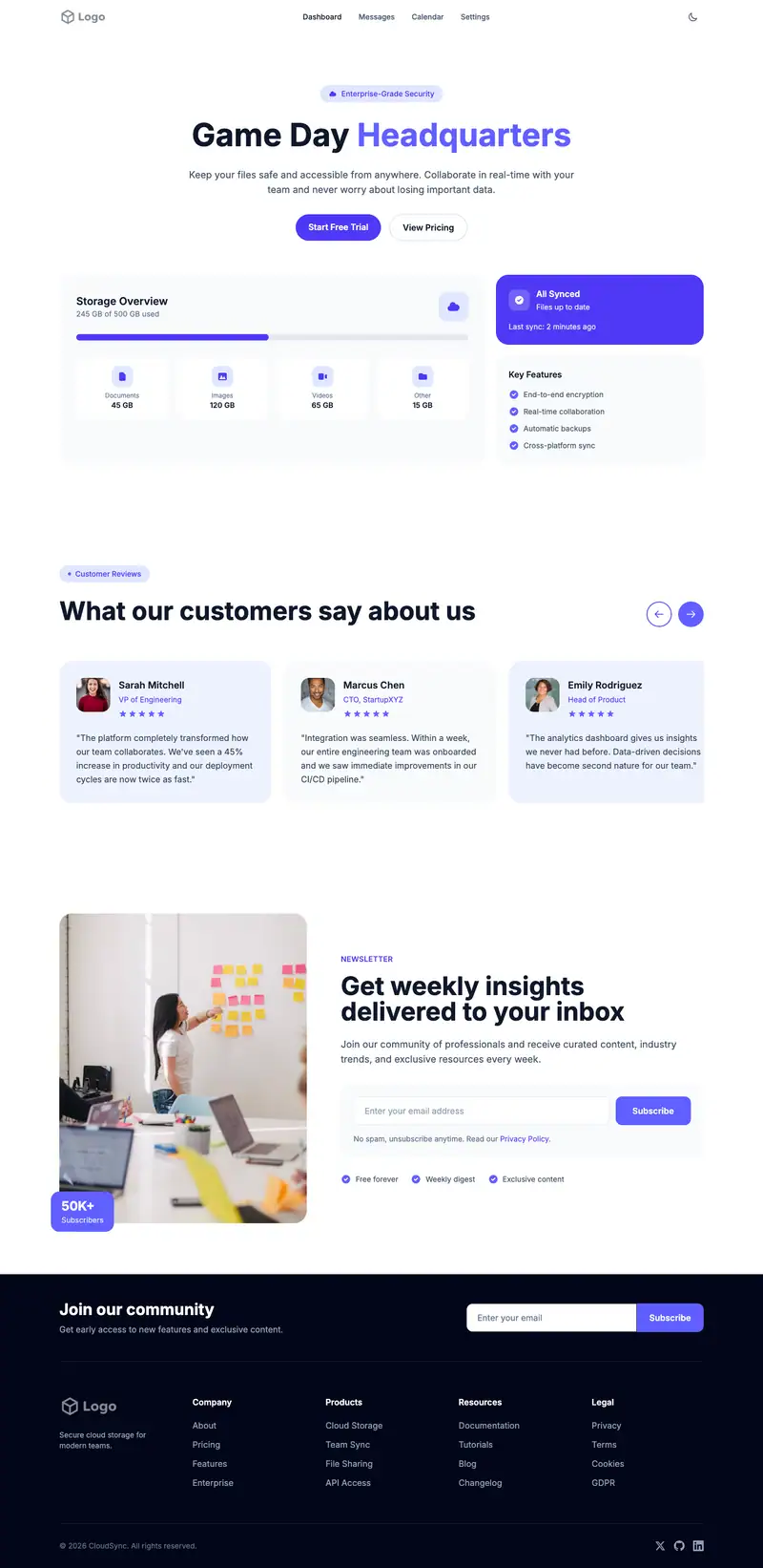 Sports Bar website template preview