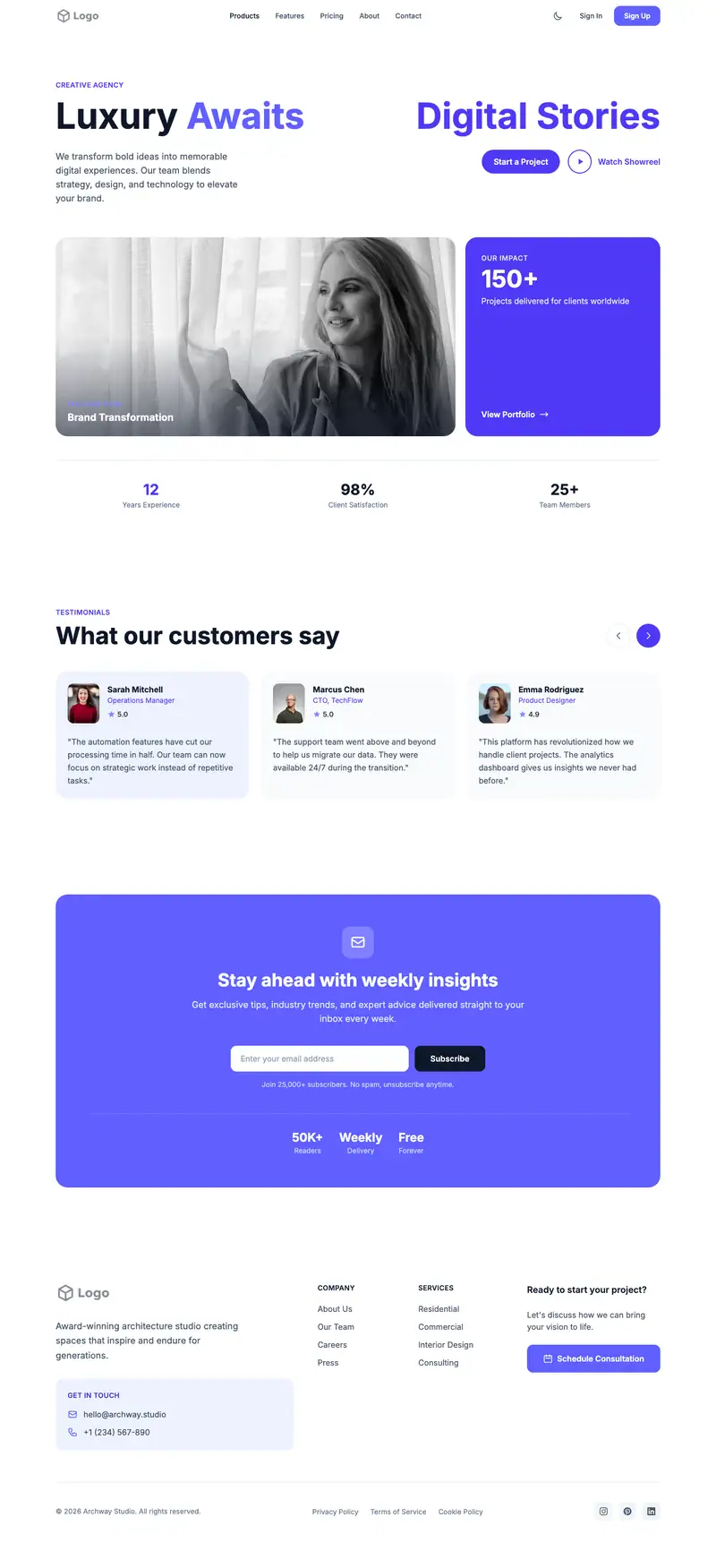 Luxury Hotel website template preview