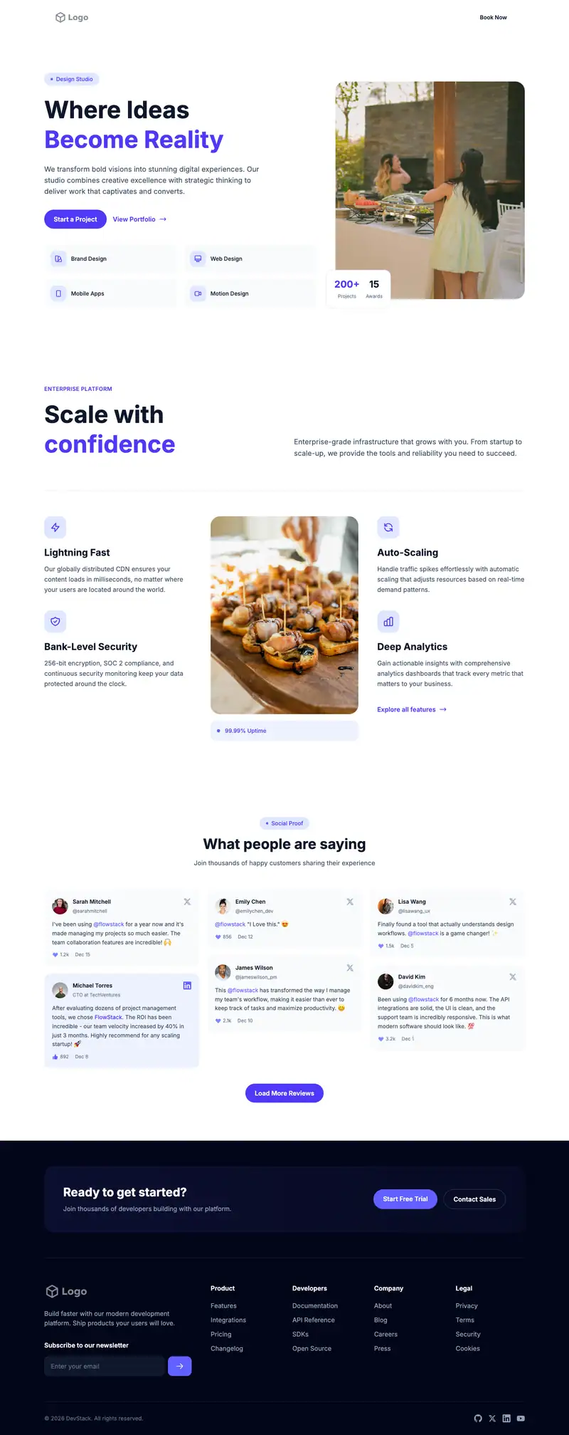 Event Catering website template preview