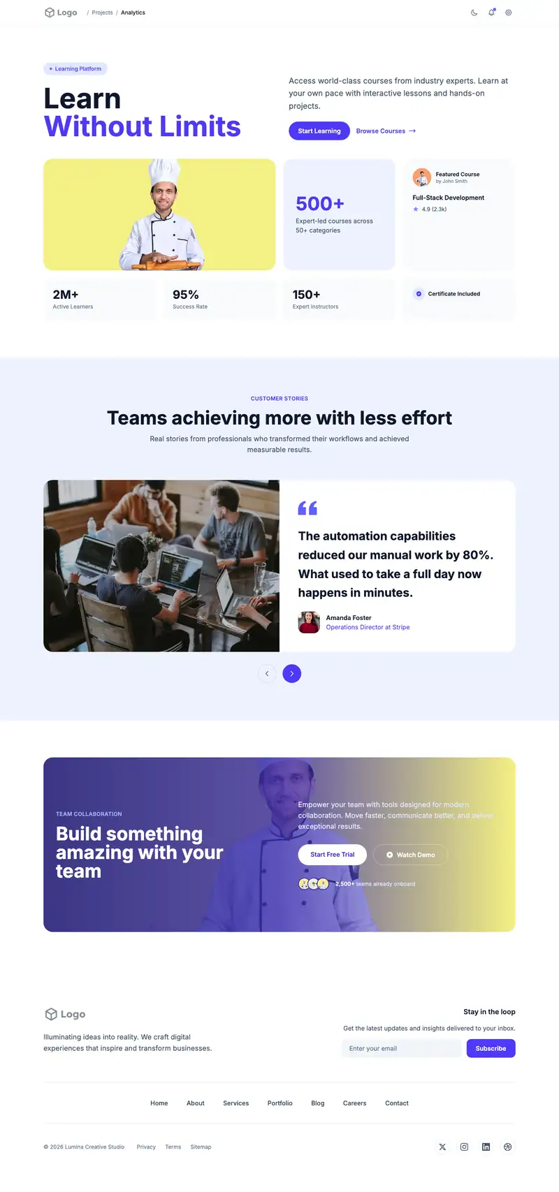 Gourmet Food Truck website template preview