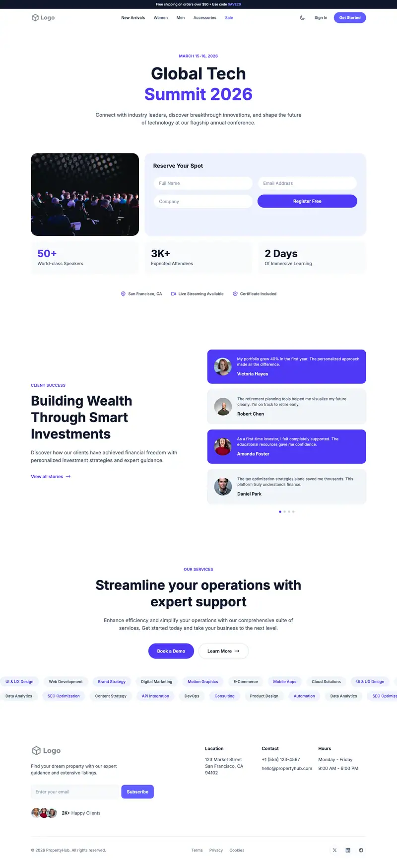 Meal Prep Service website template preview
