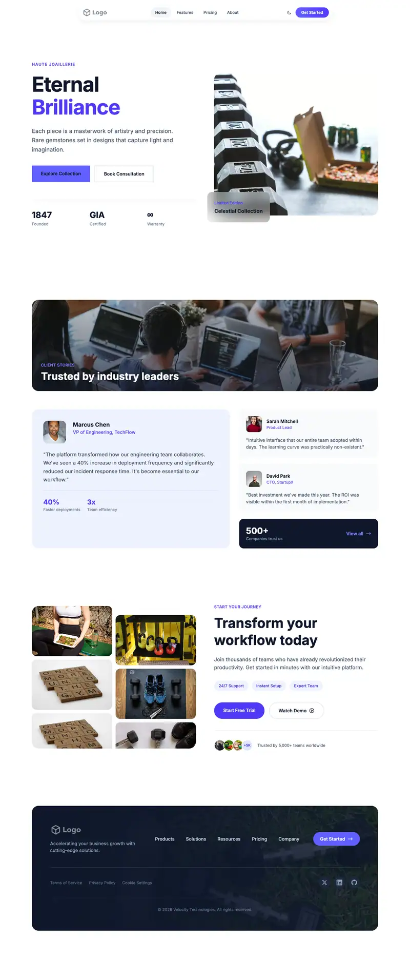 Fitness Meal Prep website template preview
