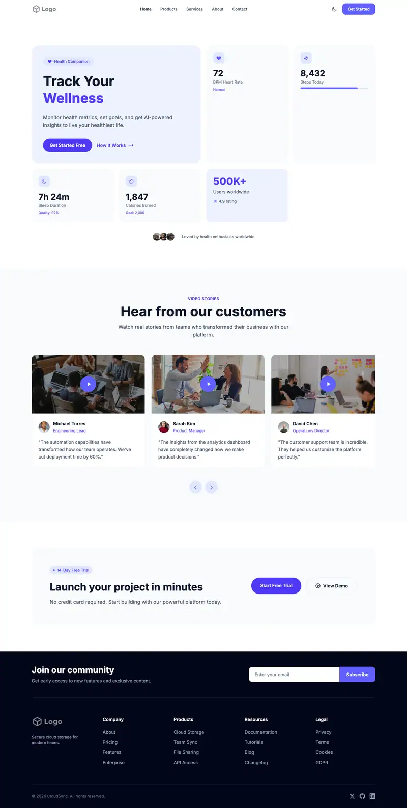Winery website template preview