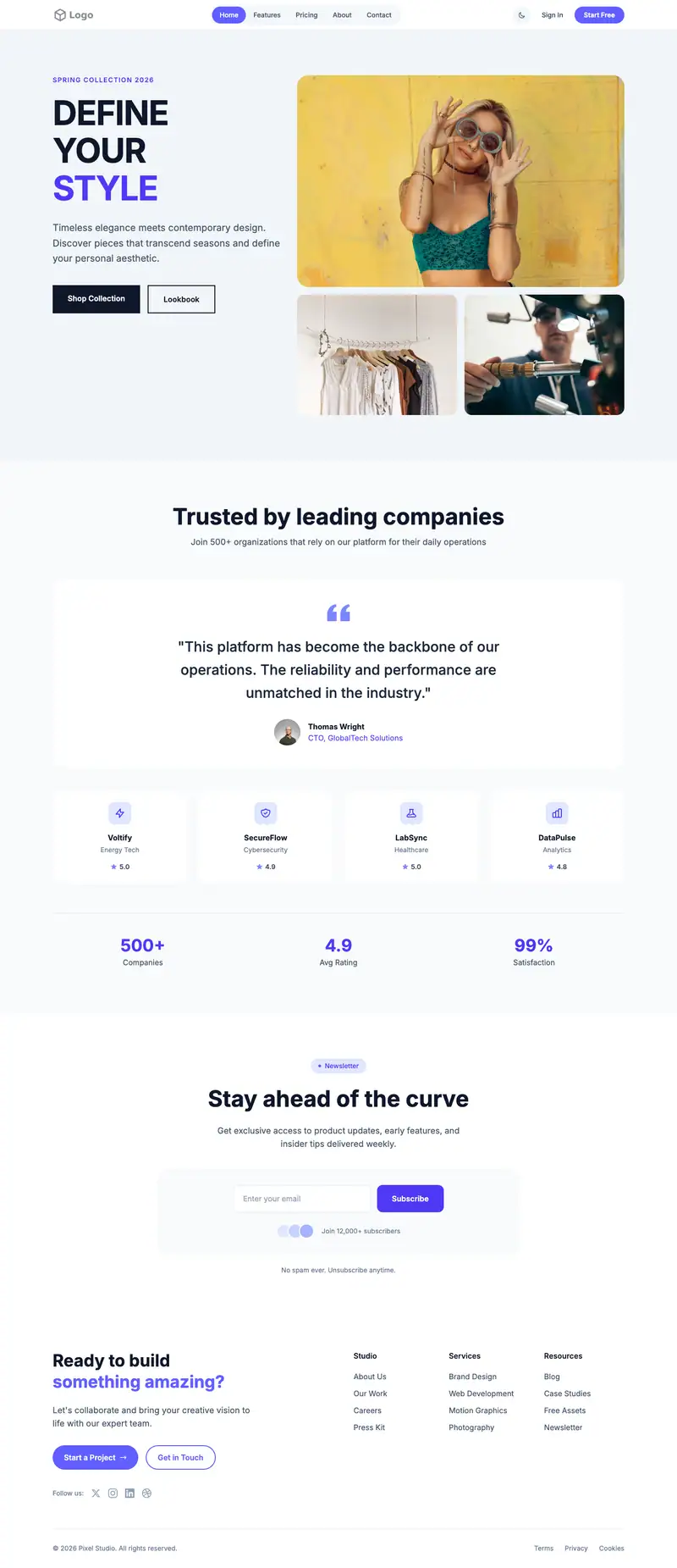 Grocery Store website template preview