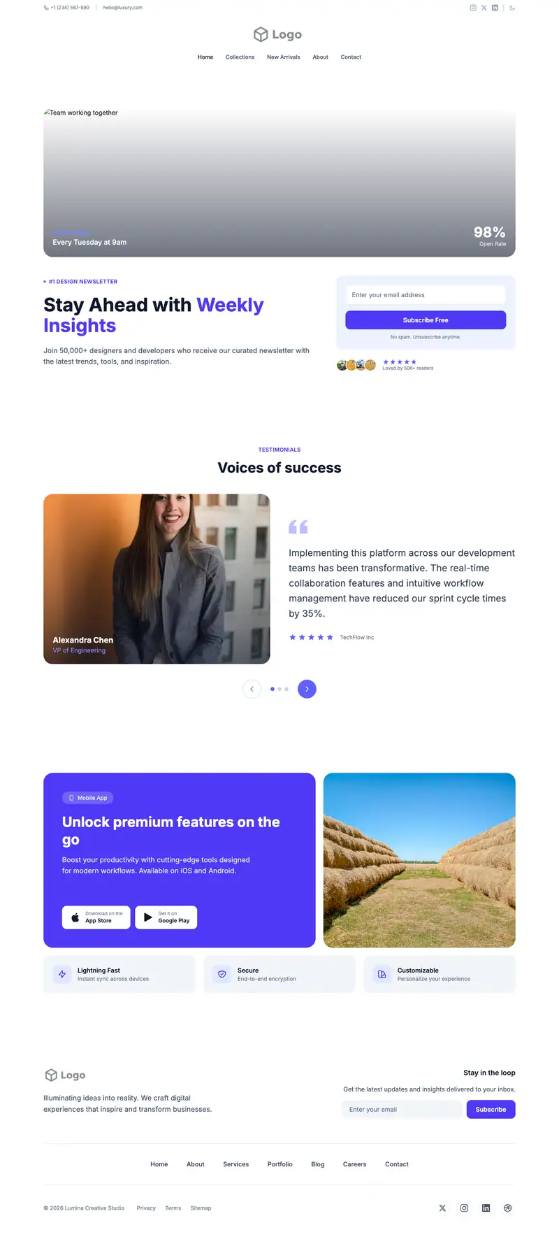 Farmers Market website template preview