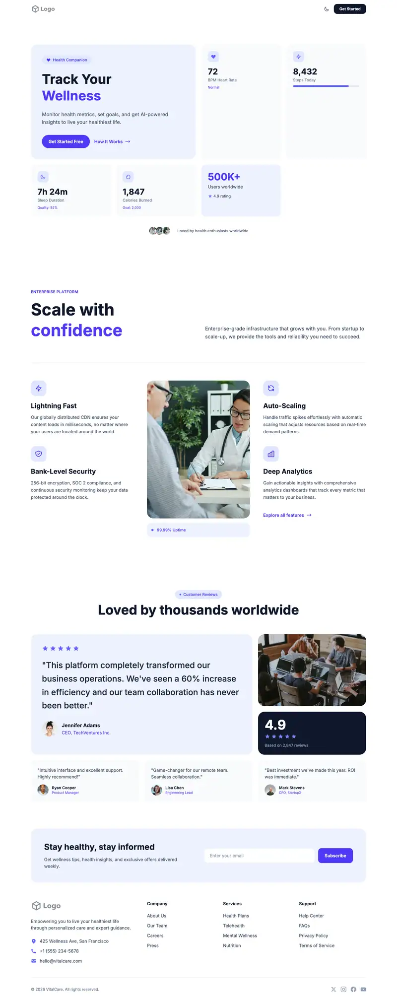 Family Doctor Clinic website template preview
