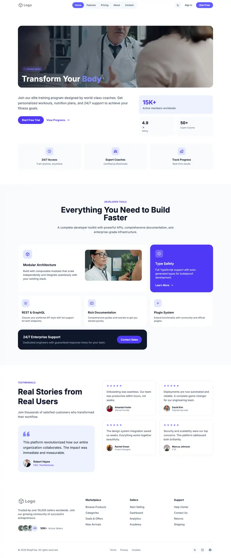 Pediatric Clinic website template preview